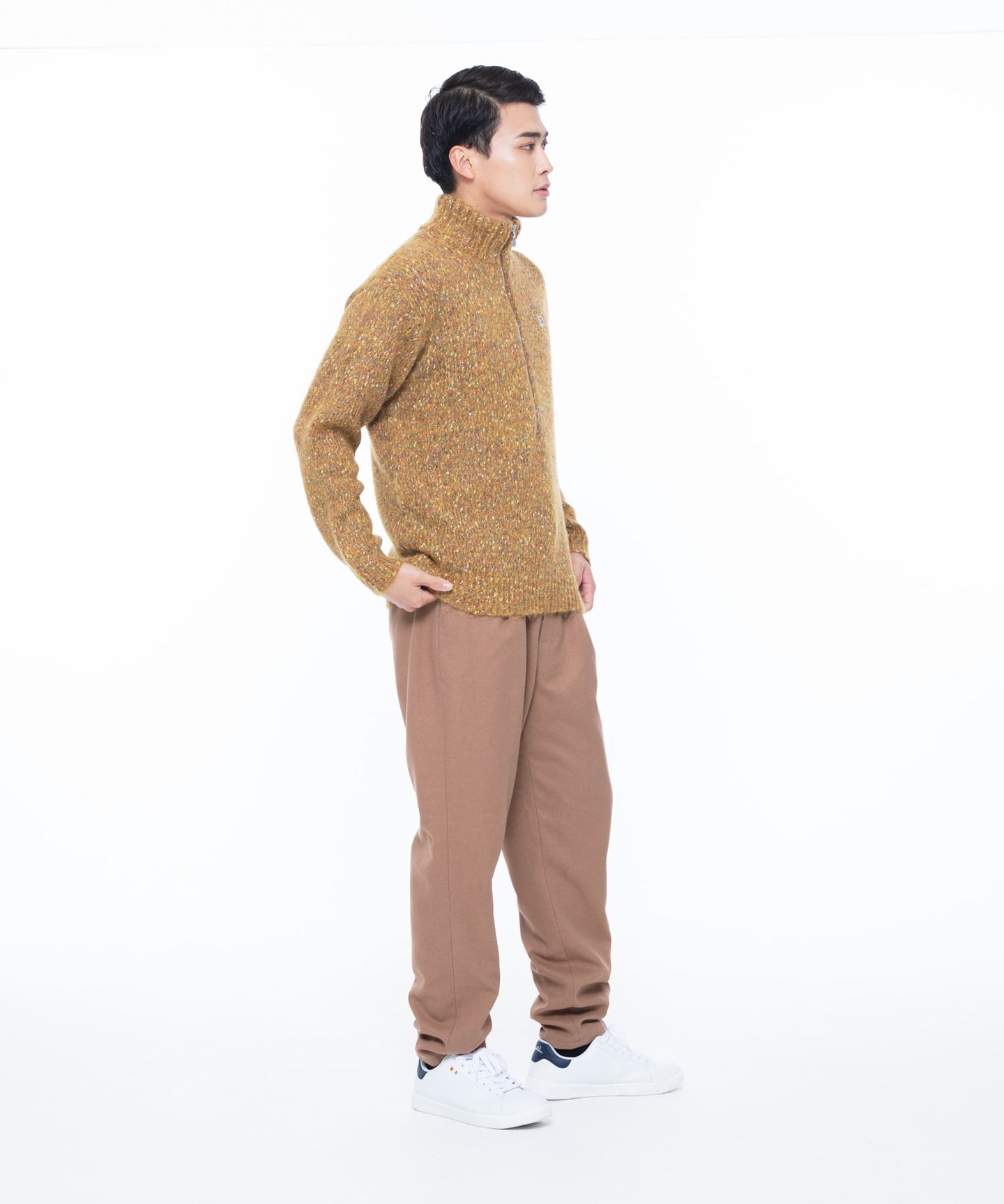 Arnold Palmer 【残り2点】カラーメランジ ハーフジッププルオーバーニット